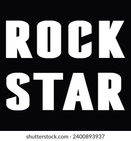 rock star typography t-shirt design
