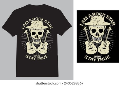 The Rock Star a unique T shirt design.