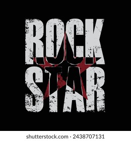 Rock star vector illustration and typography, perfect for t-shirts, hoodies, prints etc.