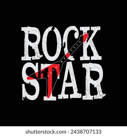 Rock star vector illustration and typography, perfect for t-shirts, hoodies, prints etc.