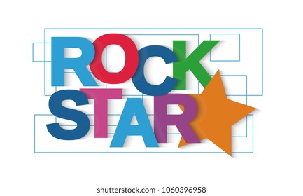 Rock star vector letters