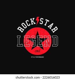  rock star vector typography slogan and design illustration
