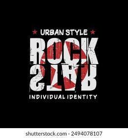 rock star vector typography slogan and design illustration
