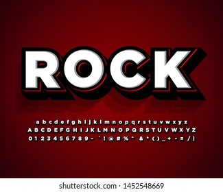 Rock stickee font effect, strong bold text style