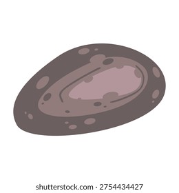 Rock stone cartoon top view. Natural boulder. For landscape design, plan, maps