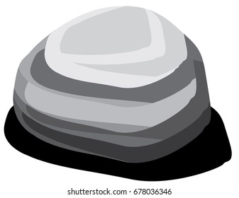 Rock stone cartoon vector illustration
