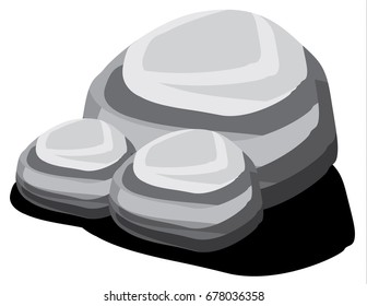 Rock stone cartoon vector illustration