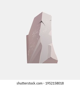 Rock stone. Cartoon vector isolated illustration.