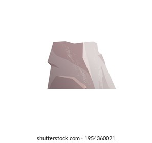Rock stone. Cartoon vector isolated illustration.