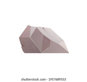 Rock stone. Cartoon vector isolated illustration.