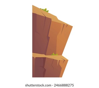 Rock stone cliff design element isolated concept. Vector flat cartoon icon illustration
