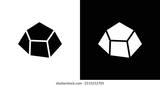 Rock de piedra de cristal icono logo conjunto Vector