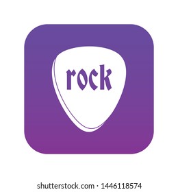 Rock stone icon digital purple for any design isolated on white vector illustration