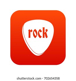 Rock stone icon digital red for any design isolated on white vector illustration