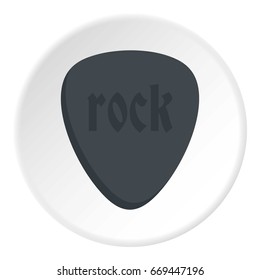 Rock stone icon in flat circle isolated on white background vector illustration for web