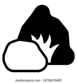 Rock Stone Icon for web, app, infographic etc