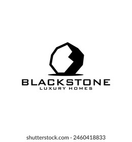Rock stone logo vector illustration