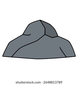 pedra mineral pedra natureza fonte de cor plana vetor ilustração modelo design