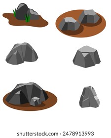 rock , stone, multiple stone, big stone, small stone 