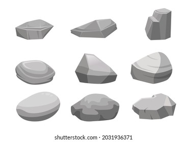 Rock and stone set stock vector. Illustration of landscape