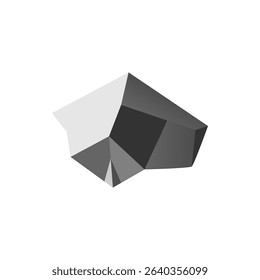 Rock stone vector flat icon. Solid boulder symbols, one grey gravel, single rocky stone cartoon vector illustration isolated on white background