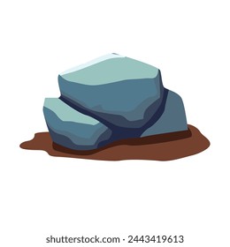 Gesteinsstein Vektor Illustration Design Template Elemente