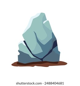 Rock stone vector illustration, nature landscape design template elements
