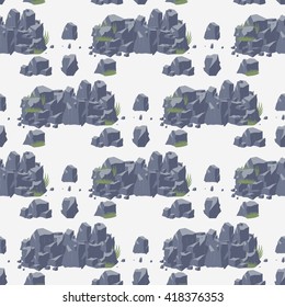 Rock stone vector. Rocks and stones icon.  Set texture