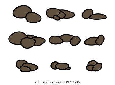 rock, stone vector symbol , icon  design. illustration isolated on white background.