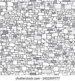 Rock or stone wall background. Seamless pattern. Vector illustration EPS 10