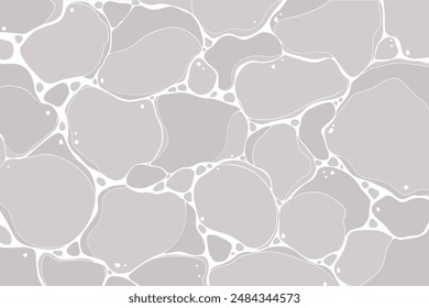 Rock stones or debris of mountain. Gravel, gray stone. Seamless Geometric Vector Pattern. Abstract pebble mosaic nature color pieces on white background.