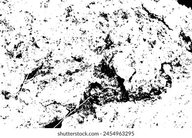 Rock or stones vector overlay texture background. Black and white stone and rocks wall texture. Grunge trace of solid marble or mineral wall.