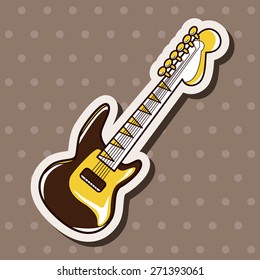 rock style guitar theme elements