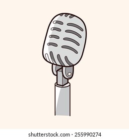 rock style microphone theme elements