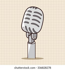 rock style microphone theme elements