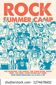 Rock Summer Camp Gig Poster Flyer Template