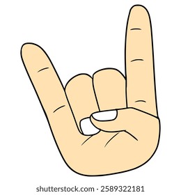 rock symbol hand illustration hand drawn isolated vector