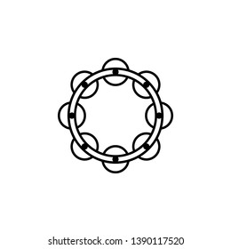 rock, tambourine, musical instrument icon. Element of rock and roll icon. Thin line icon for website design and development, app development. Premium icon