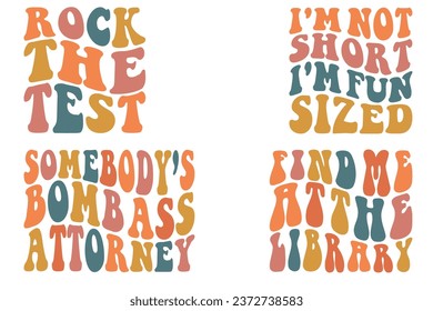 Rock The Test, no soy corta, soy divertido, alguien como abogado, me encuentra en la camiseta retro de la biblioteca