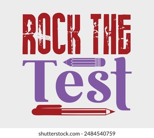 Rock The Test, Teacher Gift ,First Day Of School ,Kids Back To School T shirt, Gaming School T shirt