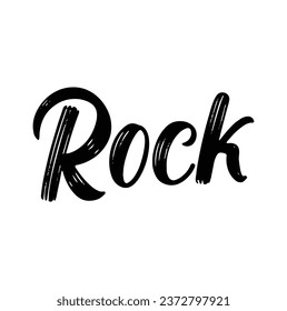 rock text on white background.