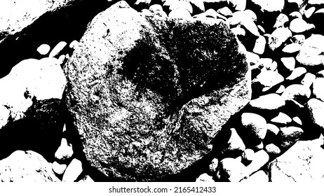 Felsstruktur. Panoramastruktur aus Stein. Reiche Struktur Mineral. Steinhintergrund. Hintergrund des Meeressteins. Hintergrundstruktur. Vektorgrafik.