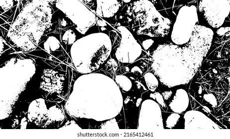 Rock texture. Panoramic texture of stone. Rough structure mineral. Stone background. Background of sea stone. Background texture. Vector illustration.