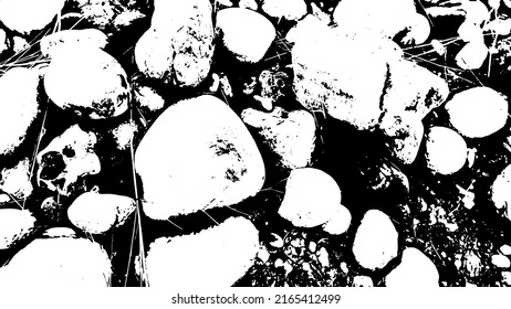 Rock texture. Panoramic texture of stone. Rough structure mineral. Stone background. Background of sea stone. Background texture. Vector illustration.