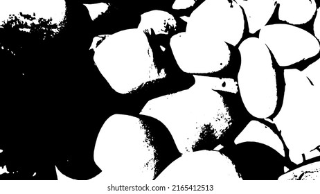 Rock texture. Panoramic texture of stone. Rough structure mineral. Stone background. Background of sea stone. Background texture. Vector illustration.