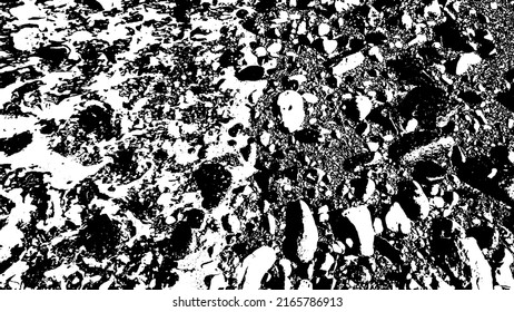 Rock texture. Panoramic texture of stone. Rough structure mineral. Stone background. Background of sea stone. Background texture. Vector illustration.