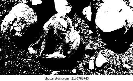 Rock texture. Panoramic texture of stone. Rough structure mineral. Stone background. Background of sea stone. Background texture. Vector illustration.