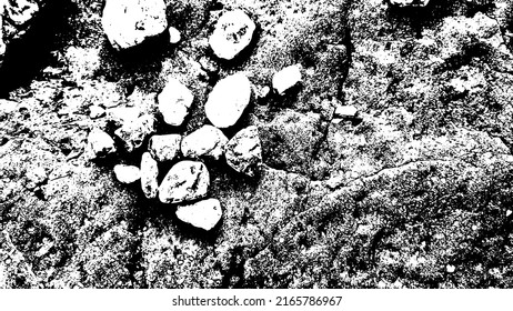 Rock texture. Panoramic texture of stone. Rough structure mineral. Stone background. Background of sea stone. Background texture. Vector illustration.