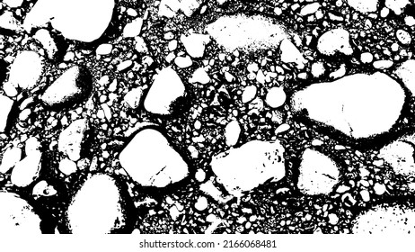 Rock texture. Panoramic texture of stone. Rough structure mineral. Stone background. Background of sea stone. Background texture. Vector illustration.
