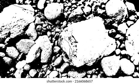 Rock texture. Panoramic texture of stone. Rough structure mineral. Stone background. Background of sea stone. Background texture. Vector illustration.